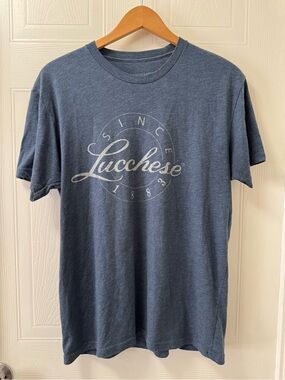 Lucchese Navy Blue Graphic Logo Short Sleeve Tee
